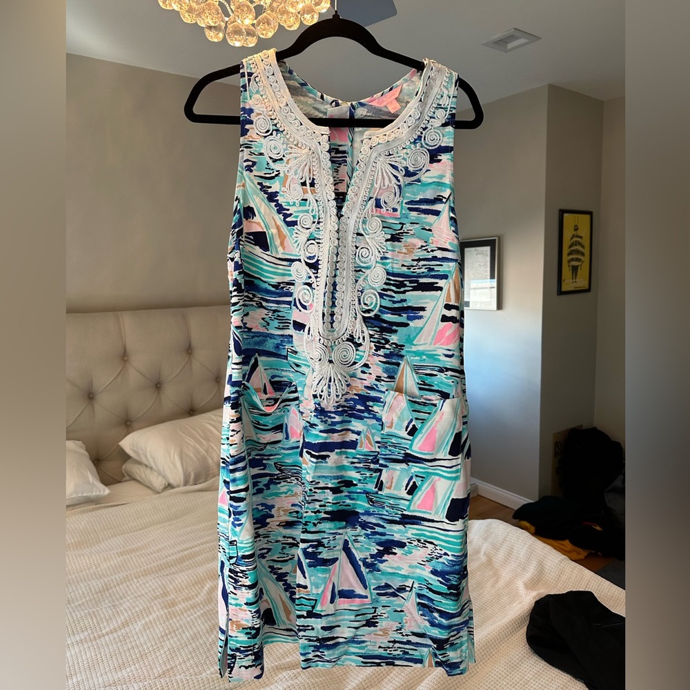 EUC Lilly Pulitzer Carlotta Stretch Shift Pier Pressure